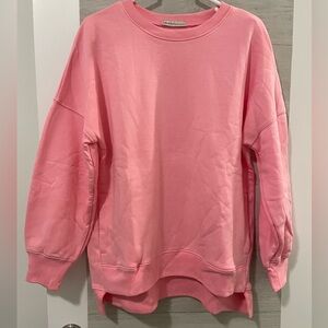 Zenana Outfitters Pink Crew Neck Sweater